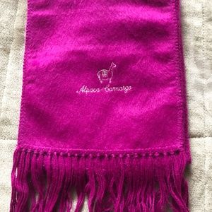Alpaca Wool Winter Scarf, Fuscia Color!